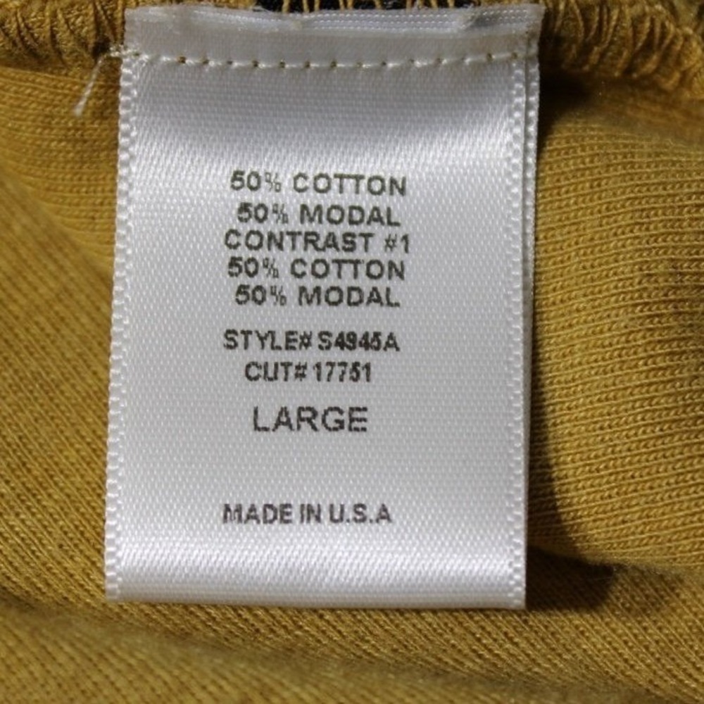 M. Rena Waffle Knit Top Womens Large Yellow V-Neck Pleated Thermal Boho S4945A - Picture 3 of 10